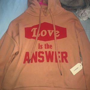 coral pink hoodie